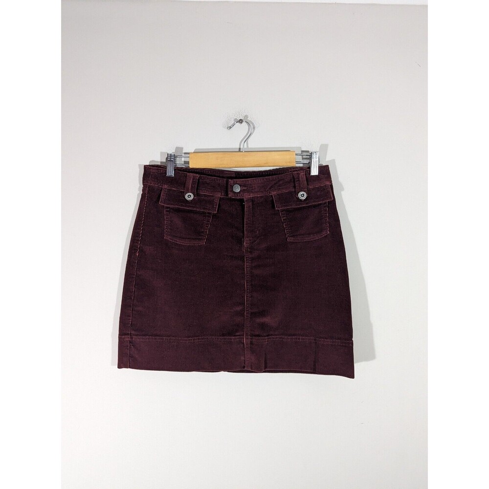 Patagonia Womens‎ Burgundy Corduroy Mini Skirt Sz 6 Outdoor Academia Preppy